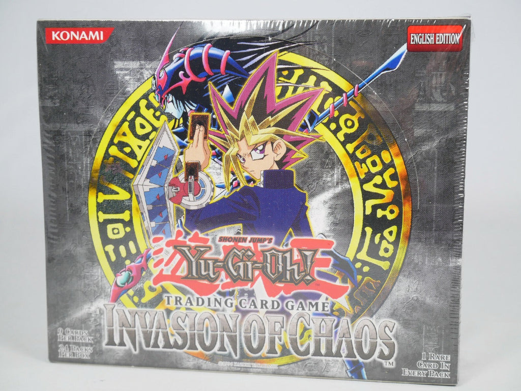 Yugioh Invasion of Chaos Booster Box IOC Unlimited Sealed 24 Packs Mint
